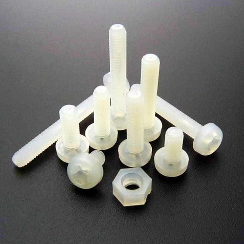 White Nylon Pan Head Phillips Machine Screws M4 M5 M6 — Non-Conductive PA66 Plastic Screws 6mm to 50mm