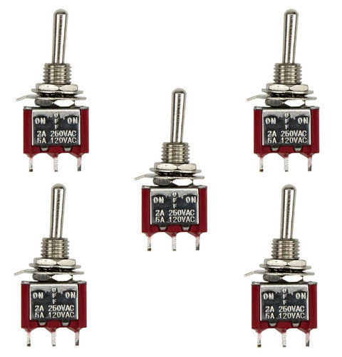 6mm Mini Toggle Switch DPDT 2/3 Position 3/6 Pin — AC 125V 250V for Boat Car DIY
