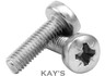 Nickel-Plated Phillips Pan Head Machine Screws with Spring & Flat Washers – M2 M2.5 M3 M4 M5 M6 Metric