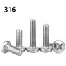 M2 M2.5 M3 Phillips Pan Head Screws – 316 Stainless Steel Marine Grade, Fully Threaded