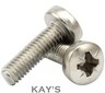 M3.5 Pozi Pan Head Machine Screws – A2 Stainless Steel (304), 10mm–100mm Lengths