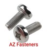 M3.5 Pozi Pan Head Machine Screws – A2 Stainless Steel (304), 10mm–100mm Lengths