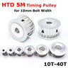 HTD-5M 10T-72T Timing Belt Pulley With Step Bore 5-25mm, For 20mm Width Belt