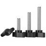 M4–M12 Black Plastic Six‑Petal Flower Thumb Screws – Hand Grip Knob Bolts (25–58mm Head) - HomeDIYer