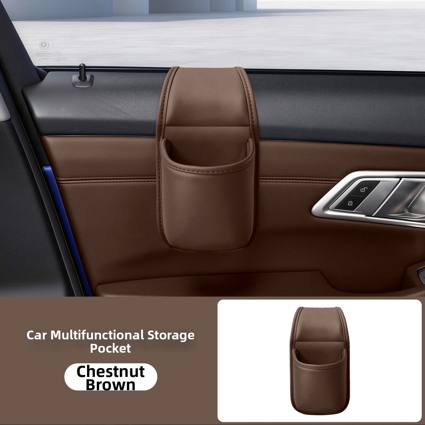 Car Door Storage Pocket Organizer with Adhesive Backing – 6 Colors