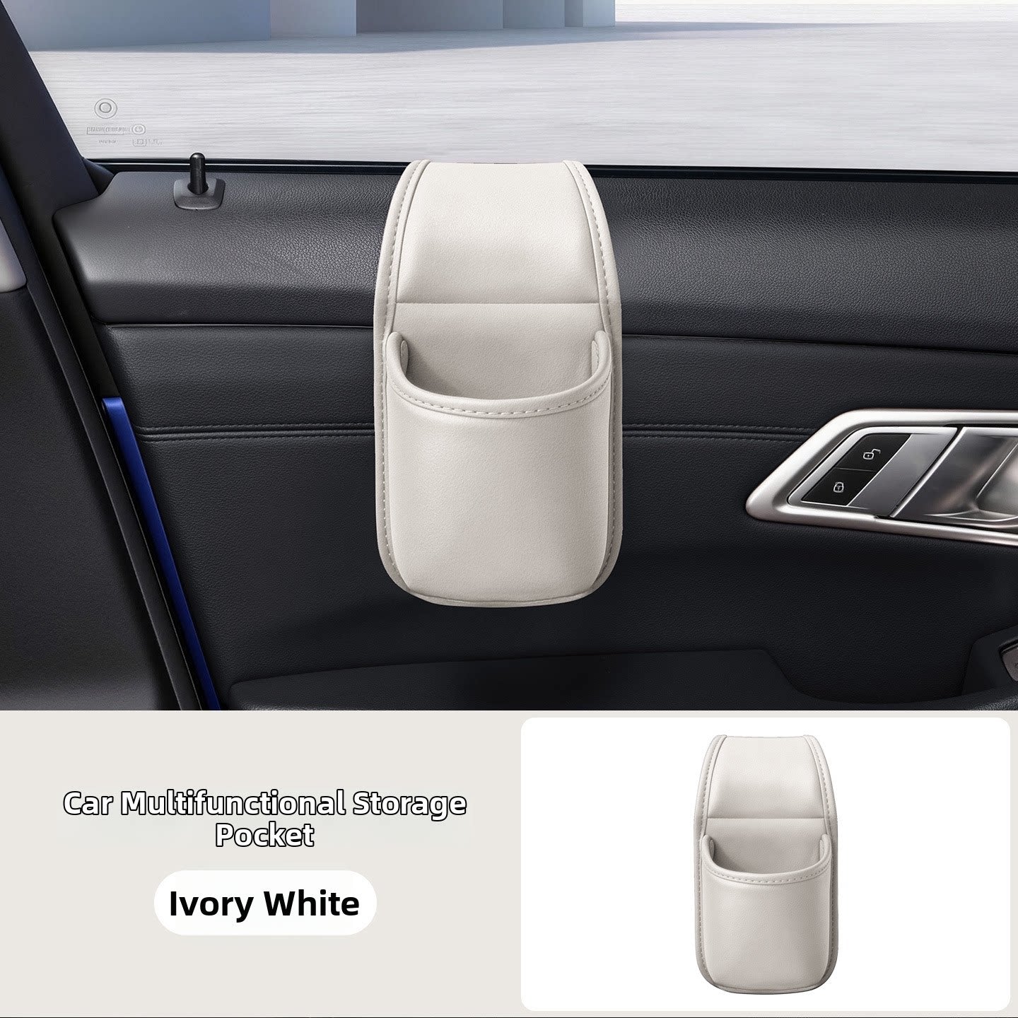 Car Door Storage Pocket Organizer with Adhesive Backing – 6 Colors