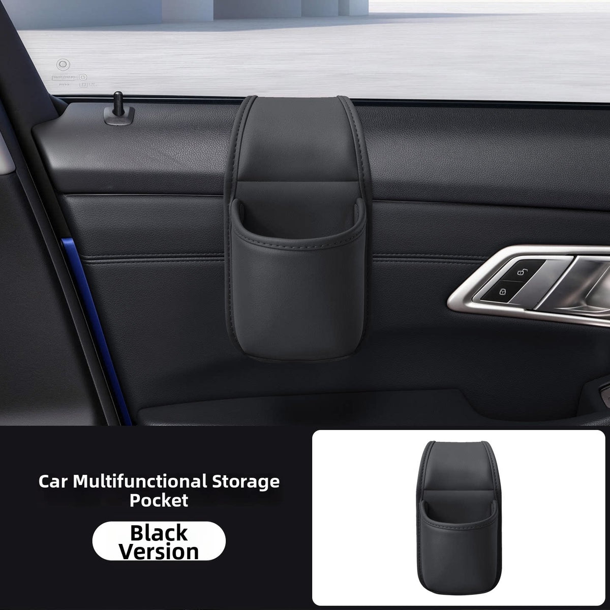Car Door Storage Pocket Organizer with Adhesive Backing – 6 Colors