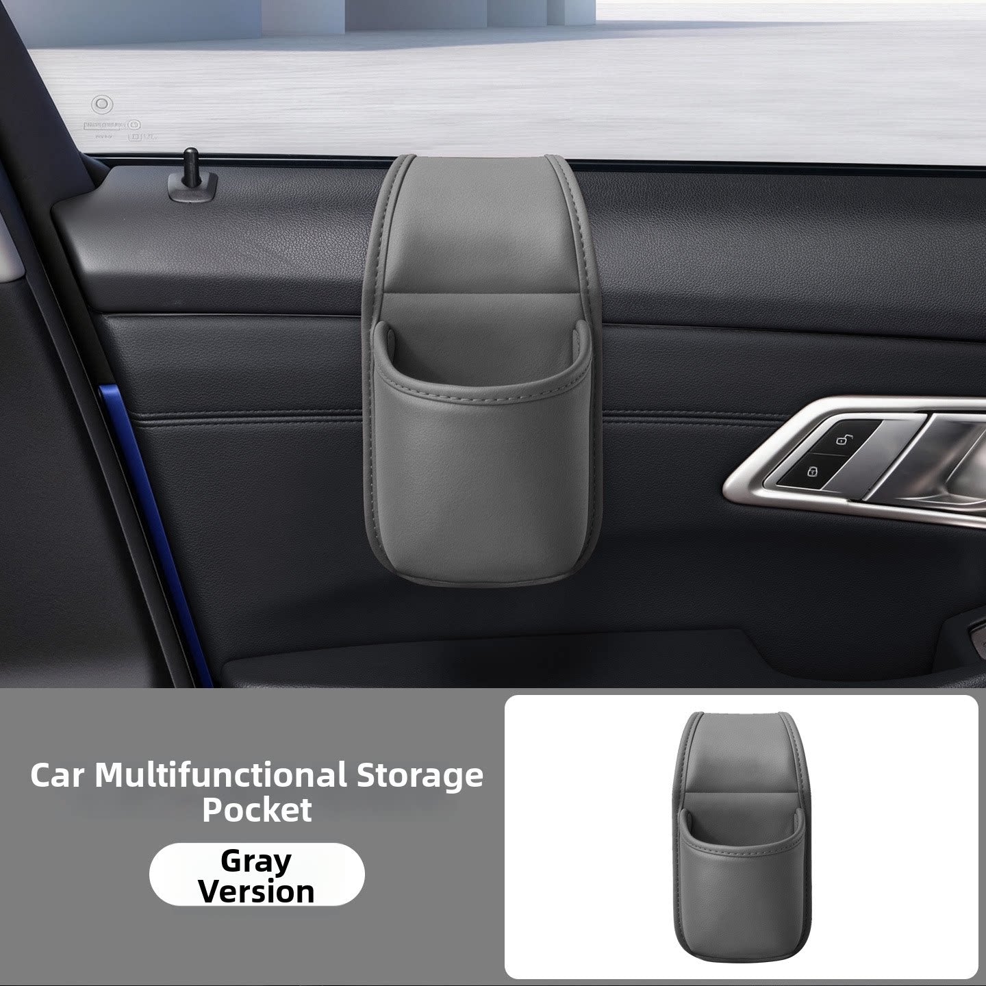 Car Door Storage Pocket Organizer with Adhesive Backing – 6 Colors