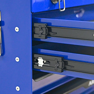20-inch Steel Tool Box with Drawers – Blue Portable Tool Storage Organizer