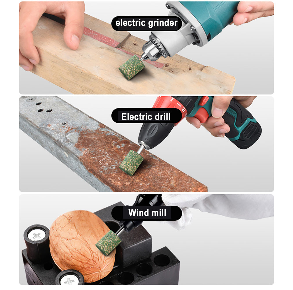 Rubber Grinding Head 2.35/3mm Shank Bullet/cylindrical/T Type Grinding Buffing Wheel Polishing Burr Metal Wood Jade Stone
