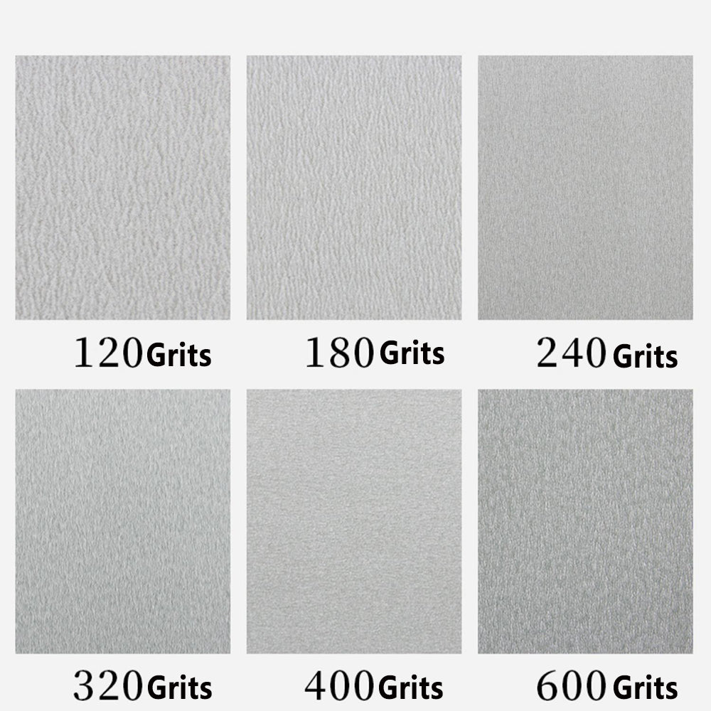 Dry Sandpaper 120 180 240 320 400 600Grits White Sand Paper for Automotive Wood Furniture Metal Electronics Polishing Grinding - HomeDIYer